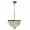 Outlet ORION Suspension Celeste cristaux K9, dorée, 9 l