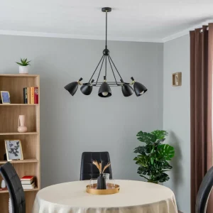 Flash Sale Argon Suspension Charlotte, à cinq flammes, noir