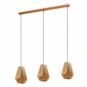 Flash Sale EGLO Suspension Chiavica en laiton, à trois lampes