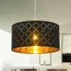 Discount Globo Suspension Clark, noir/doré, Ø 40 cm