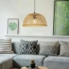 Outlet EGLO Suspension Claverdon, Ø 37 cm, noir/naturel, bois
