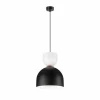 Shop Lamkur Lighting Suspension Clementine, noir/blanc, à 1 lampe, E27