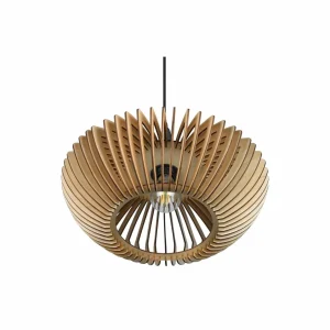 Cheap Trio Lighting Suspension Colino en lamelles de bois, bois clair