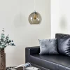 Outlet SOLLUX LIGHTING Suspension Colour, abat-jour verre gris graphite