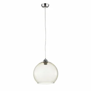 Outlet SOLLUX LIGHTING Suspension Colour, abat-jour verre gris graphite