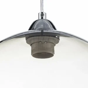 Outlet SOLLUX LIGHTING Suspension Colour, abat-jour verre gris graphite