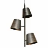 Best Sale Eco-Light Suspension Colt, à 3 lampes, gris givré