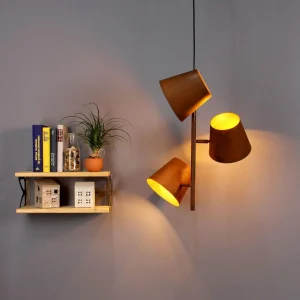 Hot Eco-Light Suspension Colt, à 3 lampes, patinée