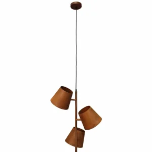 Hot Eco-Light Suspension Colt, à 3 lampes, patinée