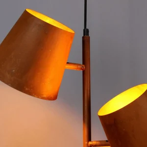 Hot Eco-Light Suspension Colt, à 3 lampes, patinée