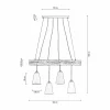 Cheap BRITOP Suspension Como, à 4 lampes, noyer