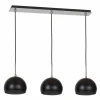 Store Luminex Suspension Cool, à 3 lampes allongée, noire
