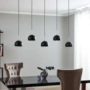 Sale Luminex Suspension Cool, à cinq lampes longue, noire