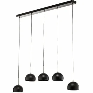 Sale Luminex Suspension Cool, à cinq lampes longue, noire