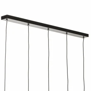 Sale Luminex Suspension Cool, à cinq lampes longue, noire