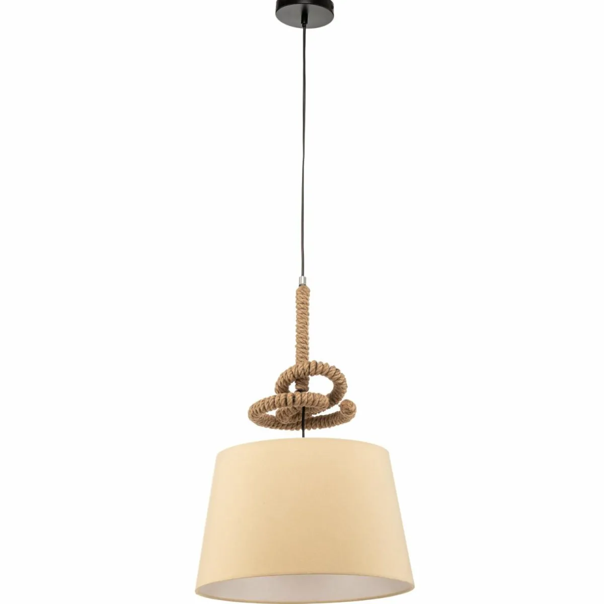 Cheap ONLI Suspension Corda avec abat-jour en tissu Nœud de corde
