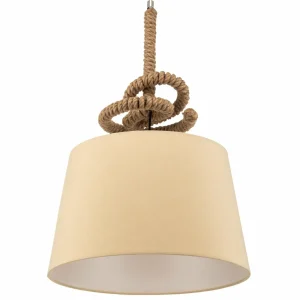 Cheap ONLI Suspension Corda avec abat-jour en tissu Nœud de corde
