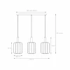 Sale Lucide Suspension Corina, noir, à 3 lampes, E27
