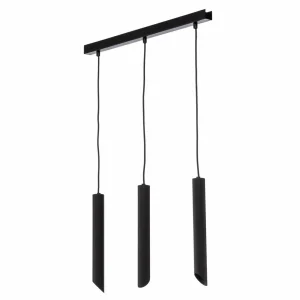 Discount Eko-Light Suspension Corte, noire, à 3 lampes, longue