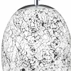 Shop Searchlight Suspension Crackle chromée et blanche