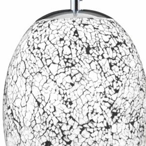 Shop Searchlight Suspension Crackle chromée et blanche