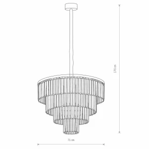 Clearance Nowodvorski Lighting Suspension Cristal, transparent/argenté, Ø 71 cm