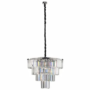 Clearance Nowodvorski Lighting Suspension Cristal, transparent/argenté, Ø 71 cm