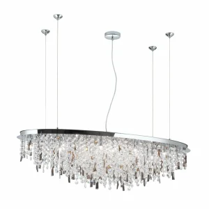 Clearance ORION Suspension Crystalriver avec cristal chromé