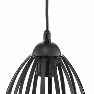 Outlet HELAM Suspension Dali en noir, à 3 lampes allongée