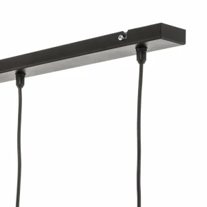 Outlet HELAM Suspension Dali en noir, à 3 lampes allongée