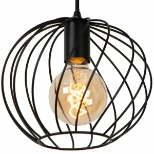 New Lucide Suspension Danza, à 3 lampes, allongée, noire