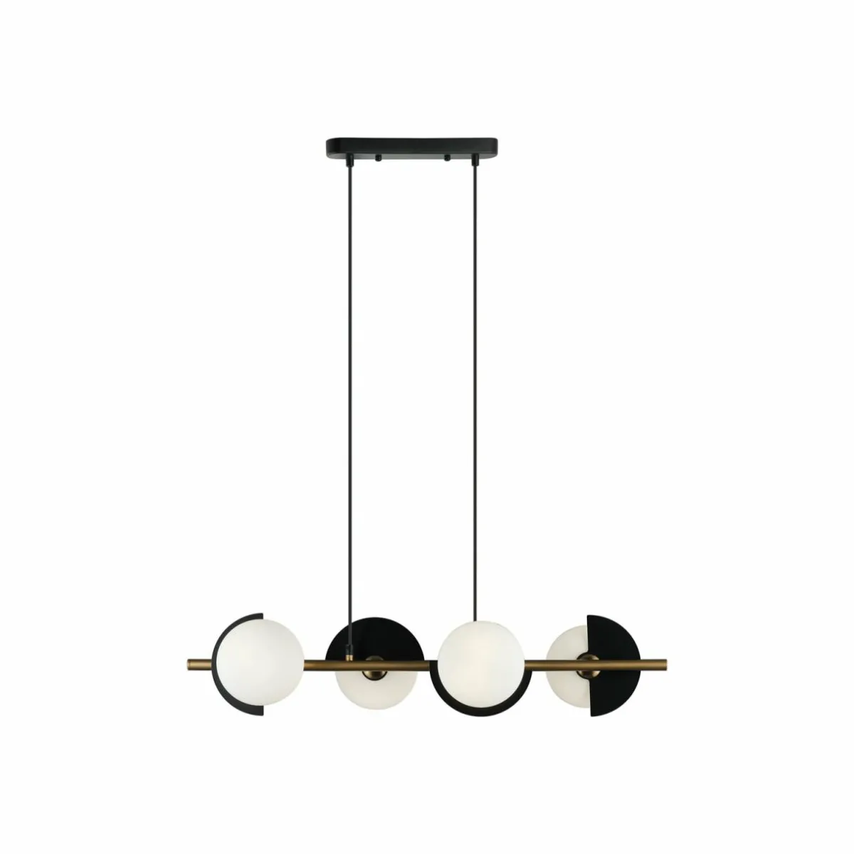 suspension_darcy_noirbronze___lampes_0.webp Sale Viokef Suspension Darcy, noir/bronze, à 4 lampes