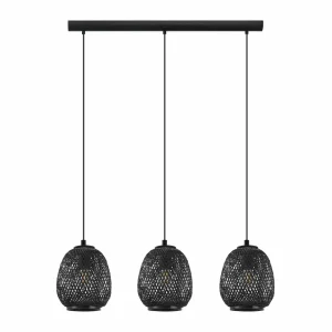 Flash Sale EGLO Suspension Dembleby à 3 lampes, noire