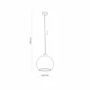 Discount TK Lighting Suspension Devi, transparent, à 1 lampe, Ø 25cm