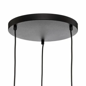 Online TK Lighting Suspension Devi, transparente à 3 lampes ronde