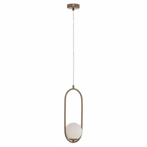 Shop ALDEX Suspension Dione, à 1 lampe, beige/blanc