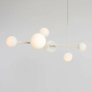Best Sale ALDEX Suspension Dione, opale/crème, à 6 lampes