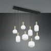 Shop Trio Lighting Suspension Diva, à 8 lampes, laiton, opale, métal, verre