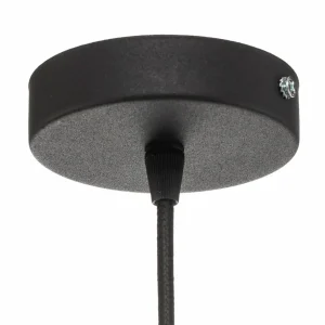 Hot Maco Design Suspension Dorina, argent/noir Ø 50cm