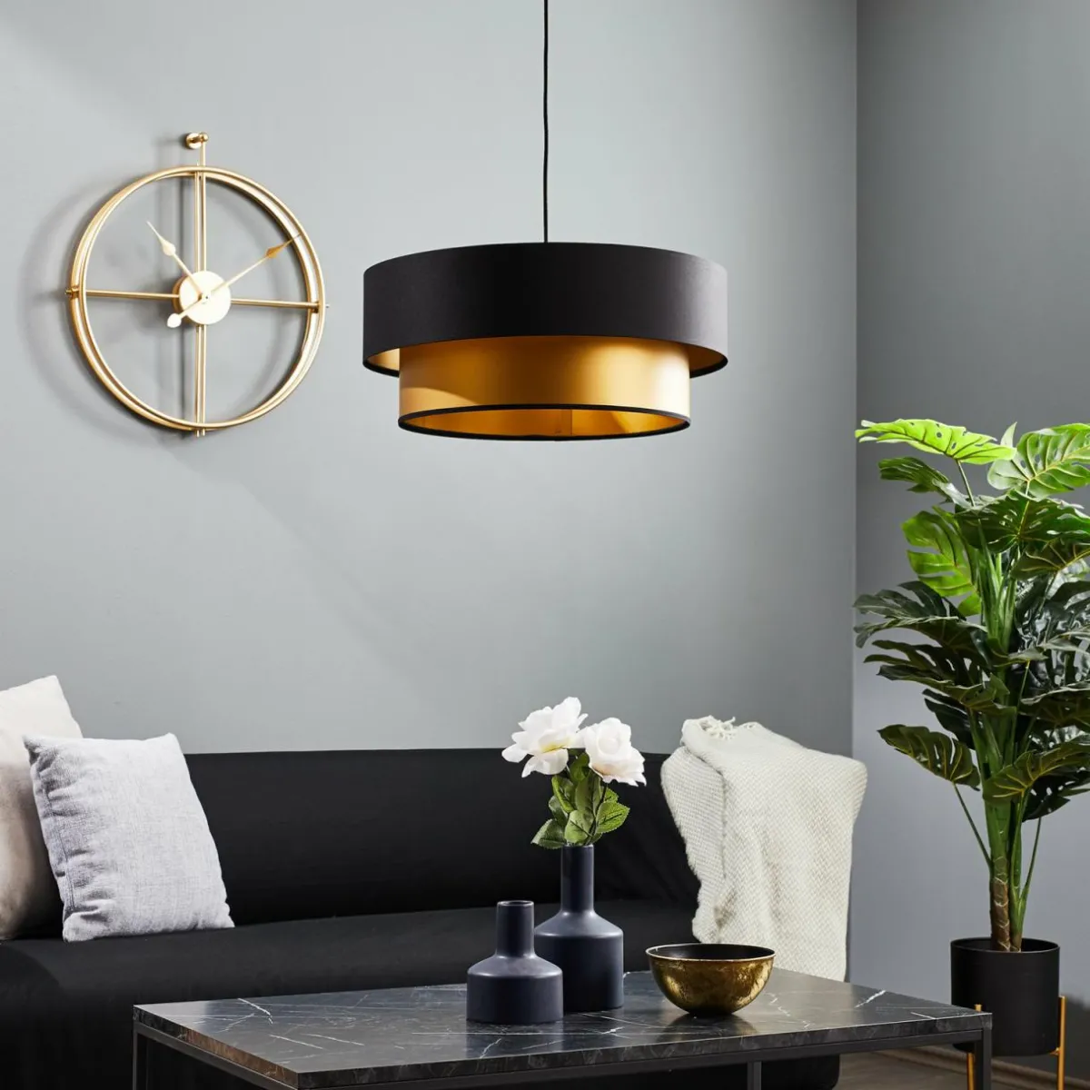 suspension_dorina_noiror__cm_0.webp Best Sale Maco Design Suspension Dorina, noir/or Ø 50cm