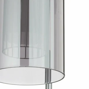 Outlet Searchlight Suspension Duo 2, verre fumé/chromé à 5 lampes