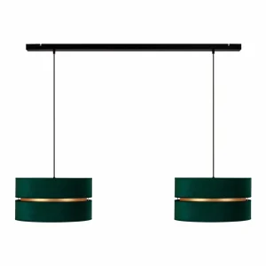 Fashion Duolla Suspension Duo, verte/dorée, à 2 lampes