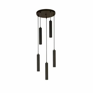 Best Searchlight Suspension Elegance à 5 lampes, noire