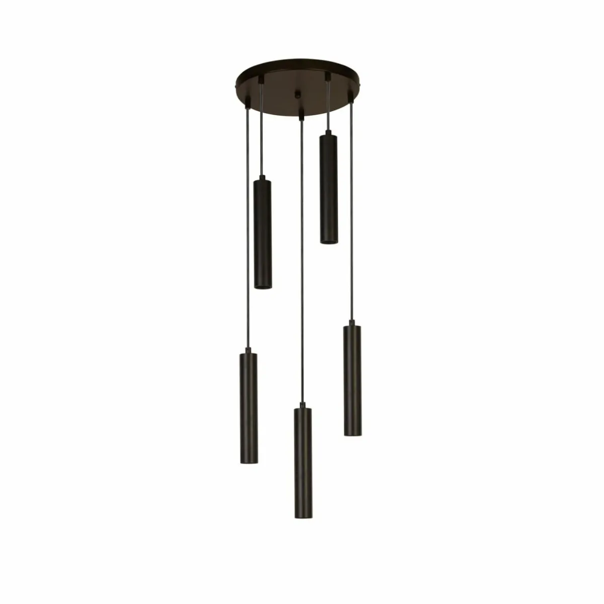 suspension_elegance___lampes_noire_1.webp Best Searchlight Suspension Elegance à 5 lampes, noire