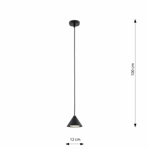 Cheap EMIBIG LIGHTING Suspension Elit, 1 lampe, noir, métal