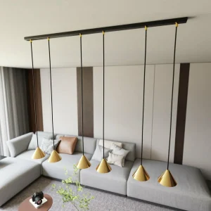Online EMIBIG LIGHTING Suspension Elit, 6 lampes, doré, métal