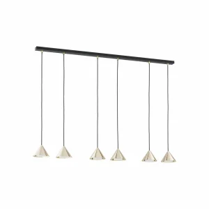 Online EMIBIG LIGHTING Suspension Elit, 6 lampes, doré, métal