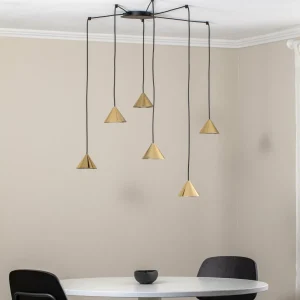 Hot EMIBIG LIGHTING Suspension Elit Spider, 6 lampes, doré, métal