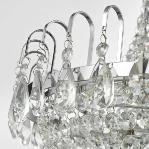 Online Lindby Suspension en cristal Casparia, chromé brillant