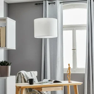 Store Argon Suspension en tissu Harris, abat-jour blanc
